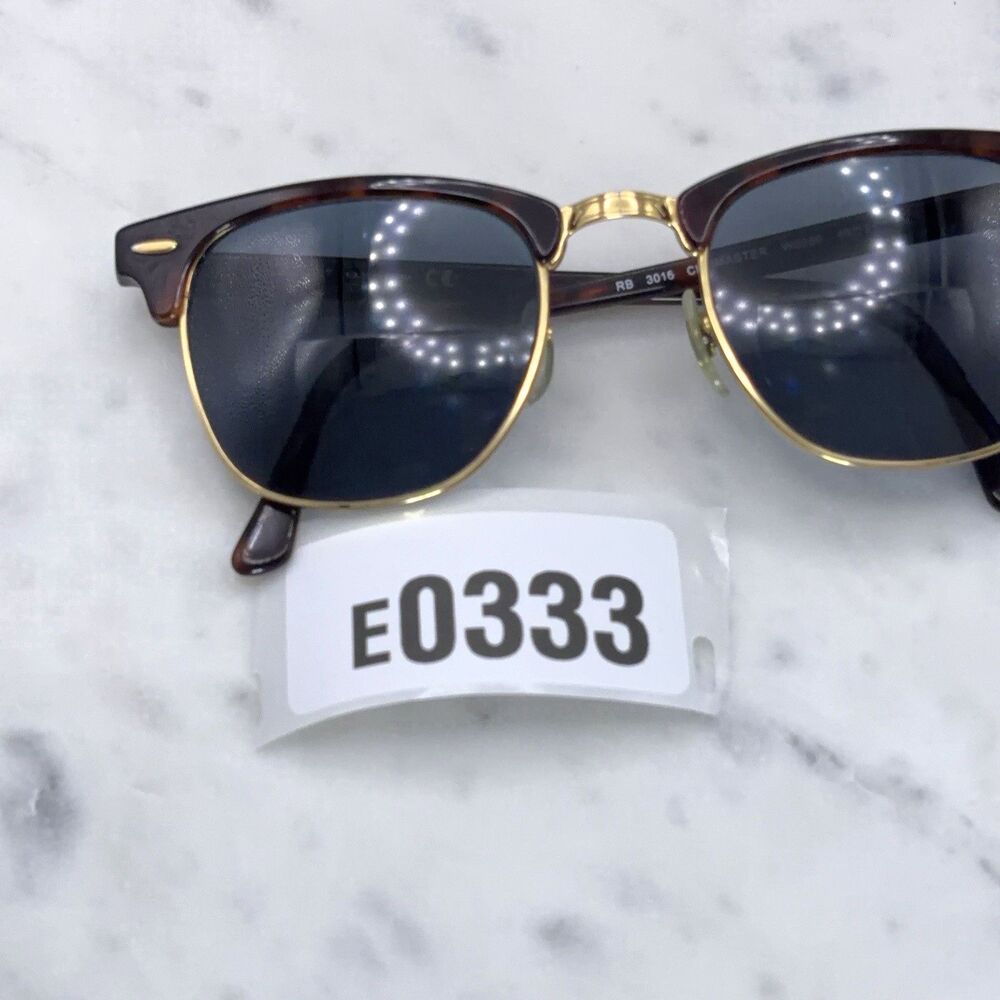 Ray-Ban RB3016 Clubmaster W0366 Tortoise Gold Sun / Eyeglasses Frames Only 49-21 - Picture 12 of 12